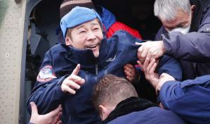 La Soyuz MS-20 con turistas espaciales japoneses aterriza en la estepa kazaja