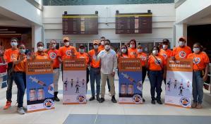 Defensa Civil lleva mensajes de prevenci&oacute;n a plazas comerciales y aeropuerto