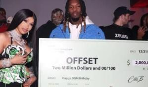 Video | Dos millones de d&oacute;lares, el nuevo regalo de Cardi B a su esposo Offset