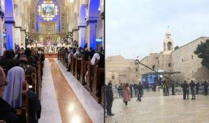 Pequeña celebración de Navidad en Belén a causa del coronavirus