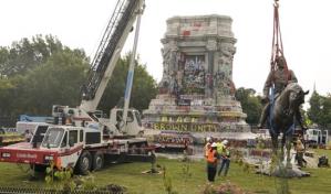 Hallan segunda cápsula del tiempo en estatua de general de EEUU