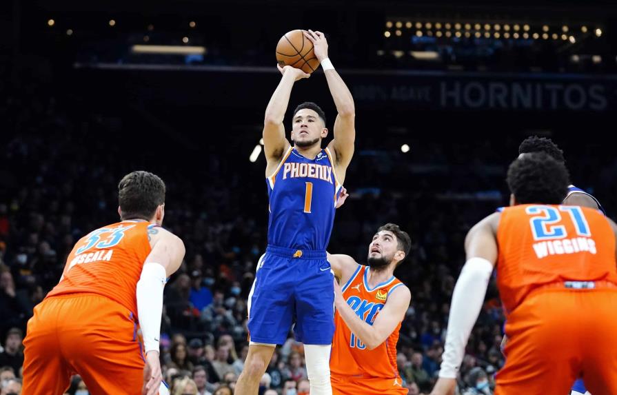 Booker anota 38 puntos; Suns apalean a Thunder