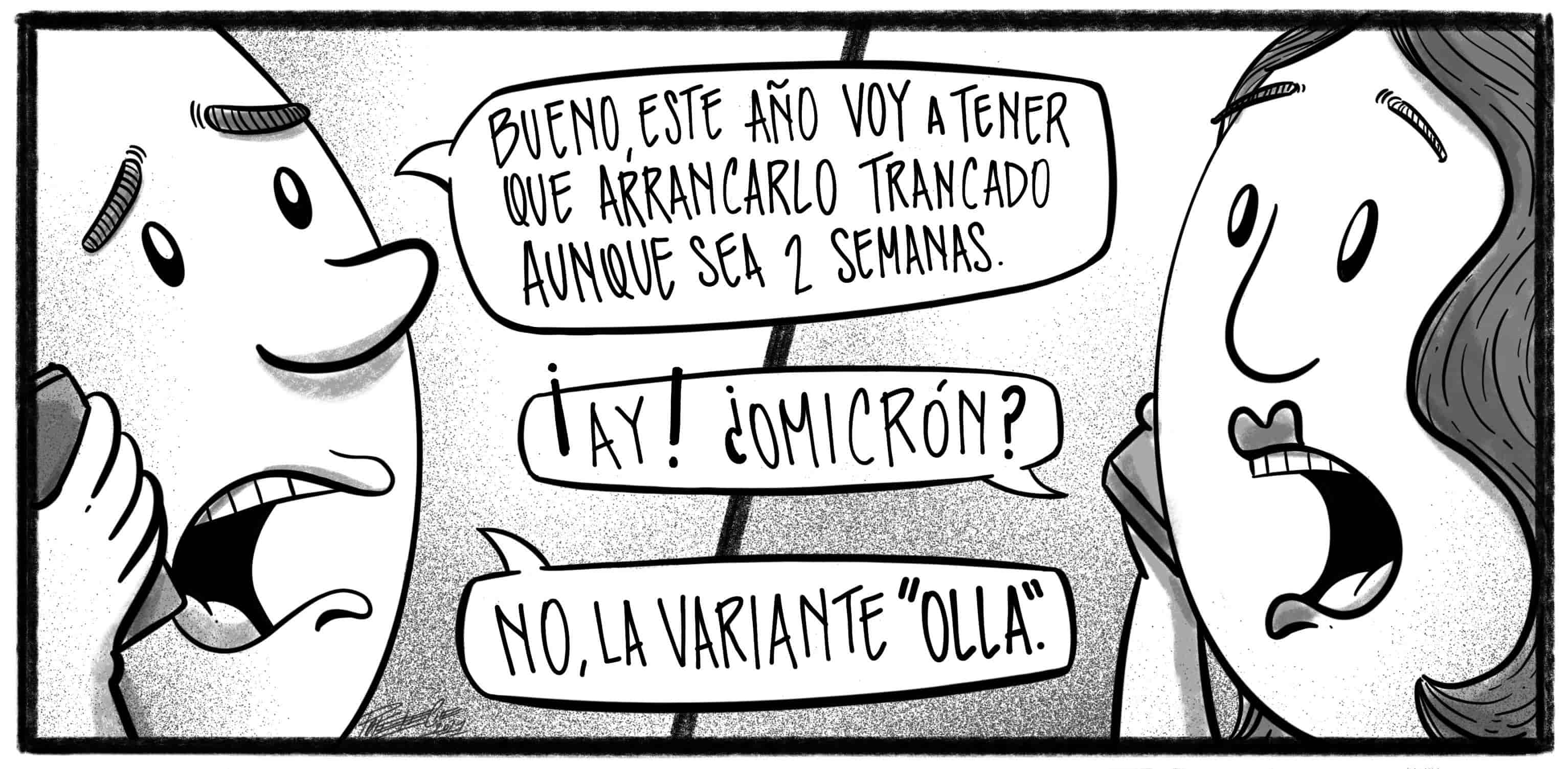 Caricatura de Noticiero Poteleche 3 enero 2022