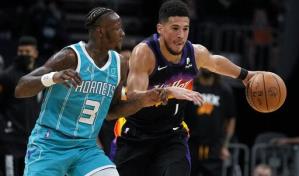 Pese a ausencias, Suns arrollan 133-99 a Hornets
