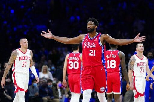 Con ayuda de Embiid, los 76ers superan 133-113 a los Rockets