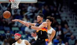 Booker lidera a Suns con 33 puntos para vencer a Pelicans
