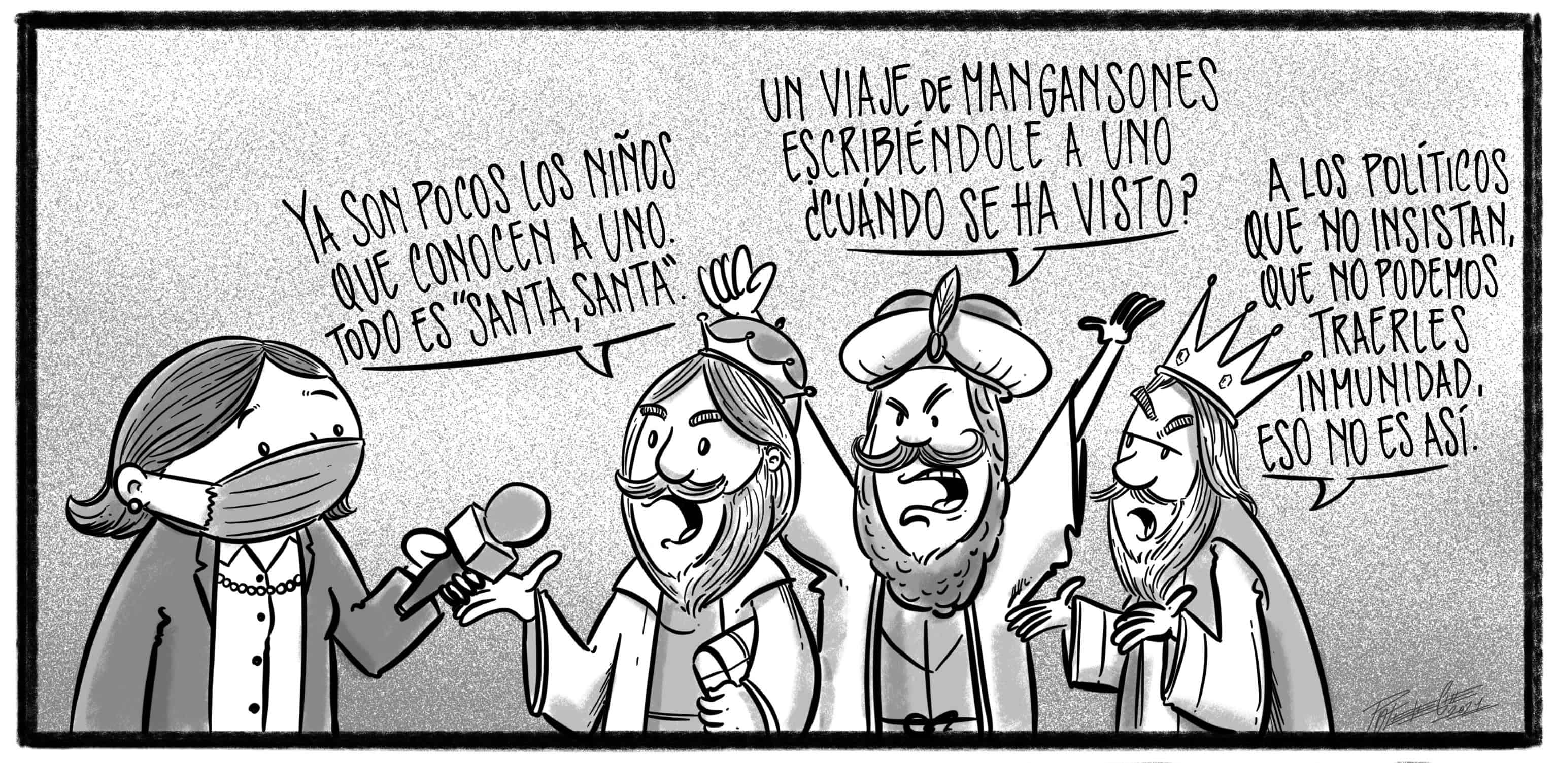 Caricatura de Noticiero Poteleche 6 enero 2022