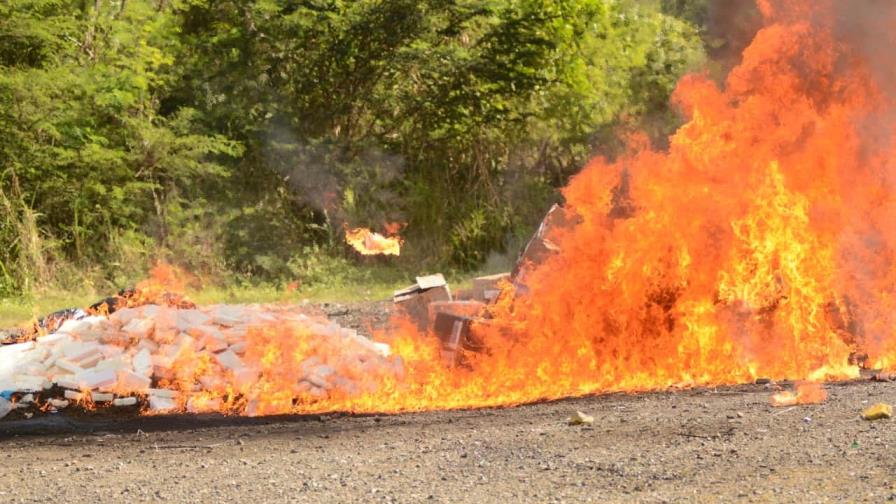 Incineran más de 1,300 kilogramos de diferentes drogas tras decomiso