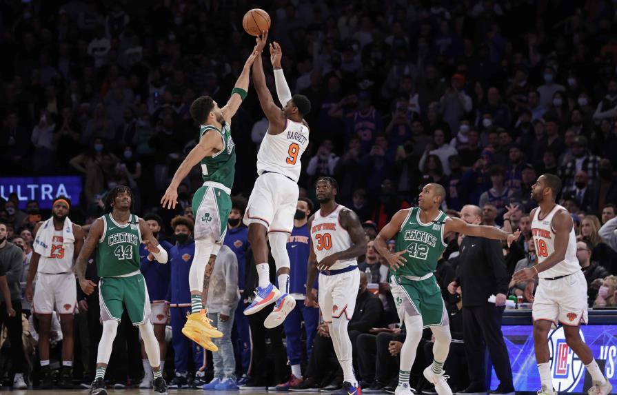 Con triple de Barrett en la bocina, Knicks vencen a Celtics