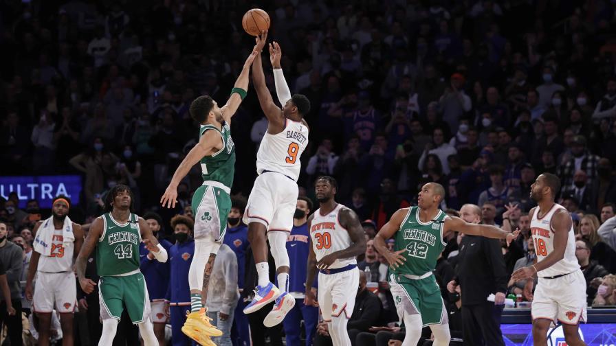 Con triple de Barrett en la bocina, Knicks vencen a Celtics