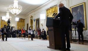 Biden evita ruedas de prensa y entrevistas en su primer año