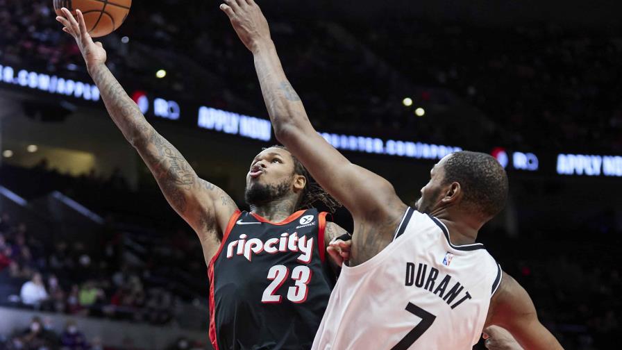 Sin James Harden, Trail Blazers superan a Nets por seis puntos