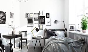 C&oacute;mo emplear el blanco y negro en una habitaci&oacute;n juvenil