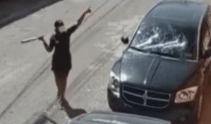 Policía apresa mujer que bateó vehículo de su expareja en Villa Faro