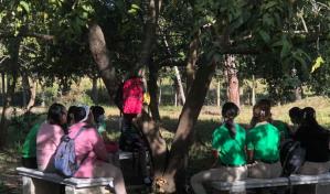 Estudiantes de politécnico de El Seibo reciben clases en enramadas