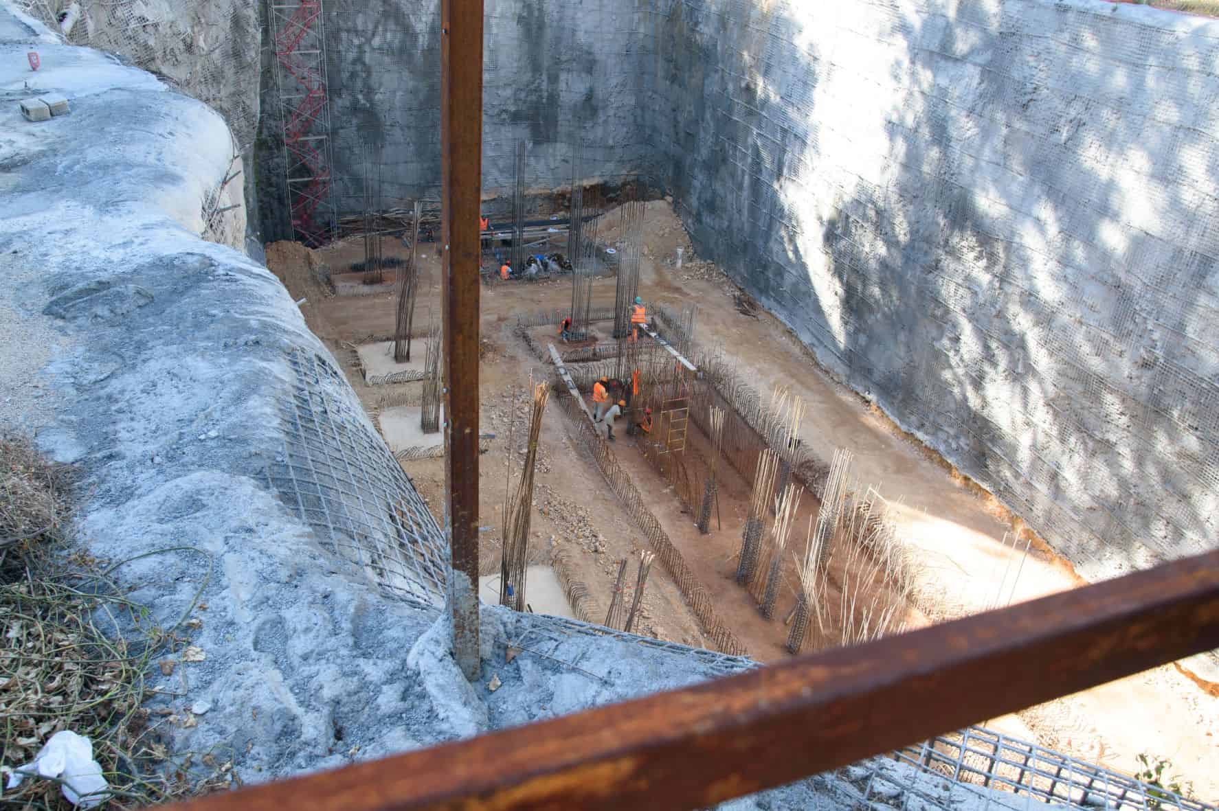 El talud en la parte desplomada