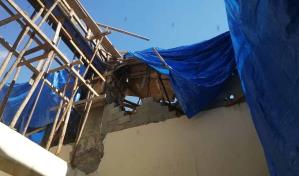 Derrumbe de un área en construcción en el Senado