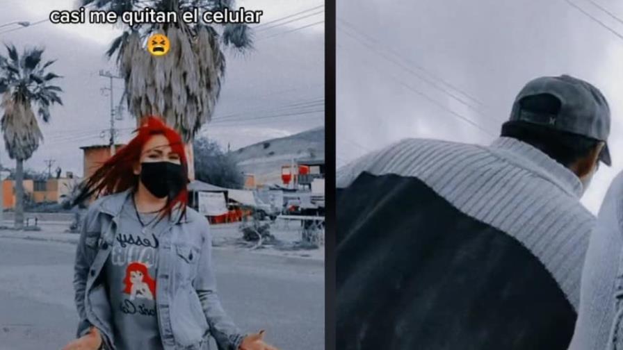 Joven sufre intento de asalto mientras grababa un video para TikTok y todo queda captado