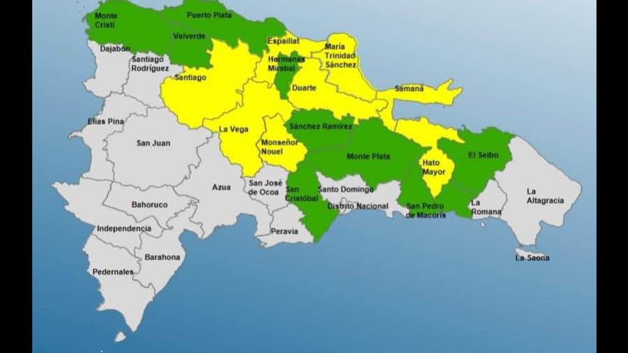 COE disminuye a ocho las provincias en alerta amarilla