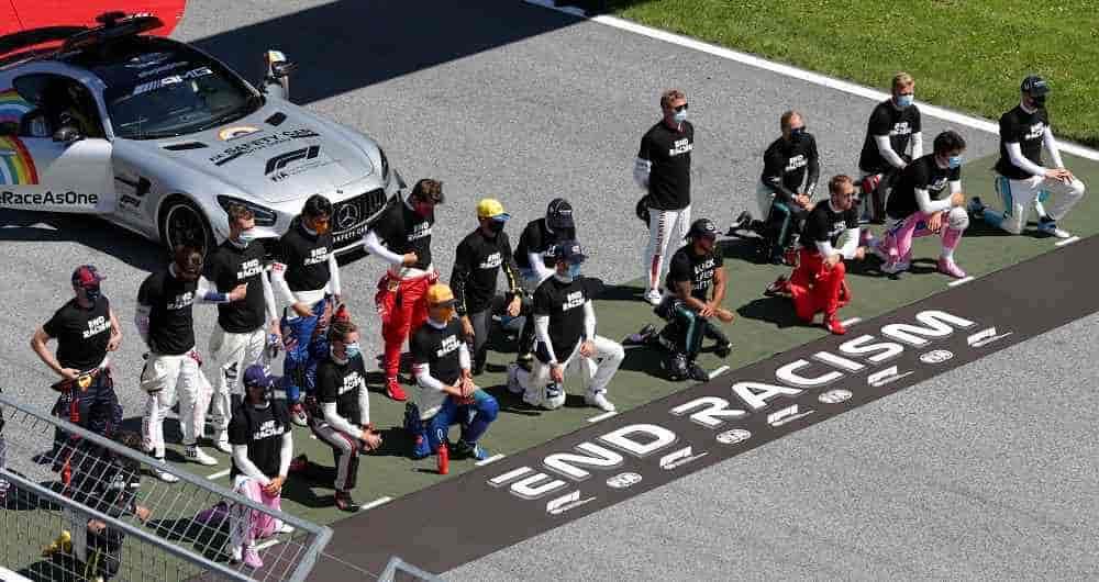 Fórmula Uno suprime el momento formal para la rodilla en tierra contra el racismo