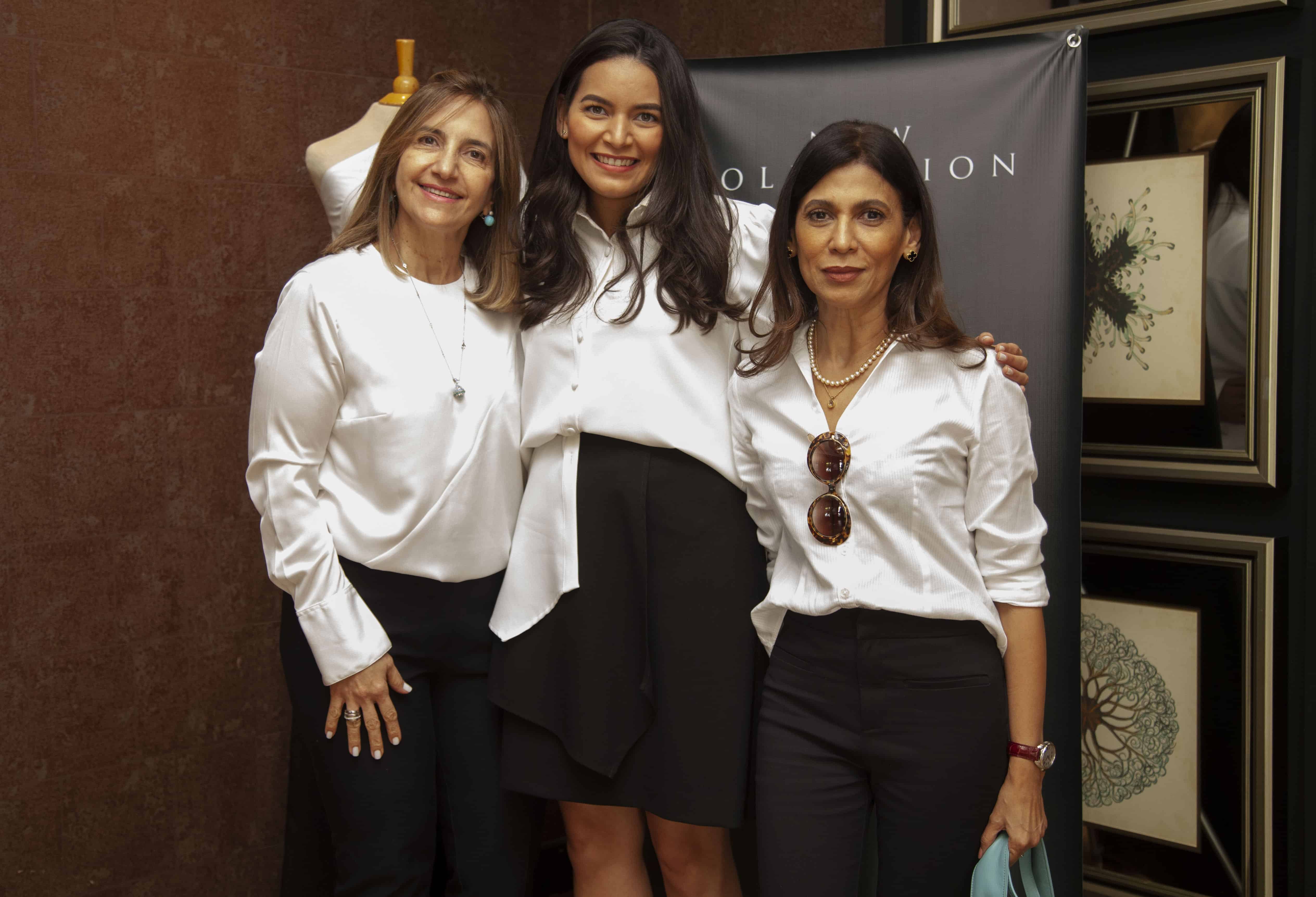 Elsa Lama de González, Sarah Cury y Gina López. 