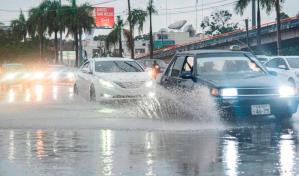 Fuertes lluvias registradas en el Distrito Nacional desde horas de la tarde