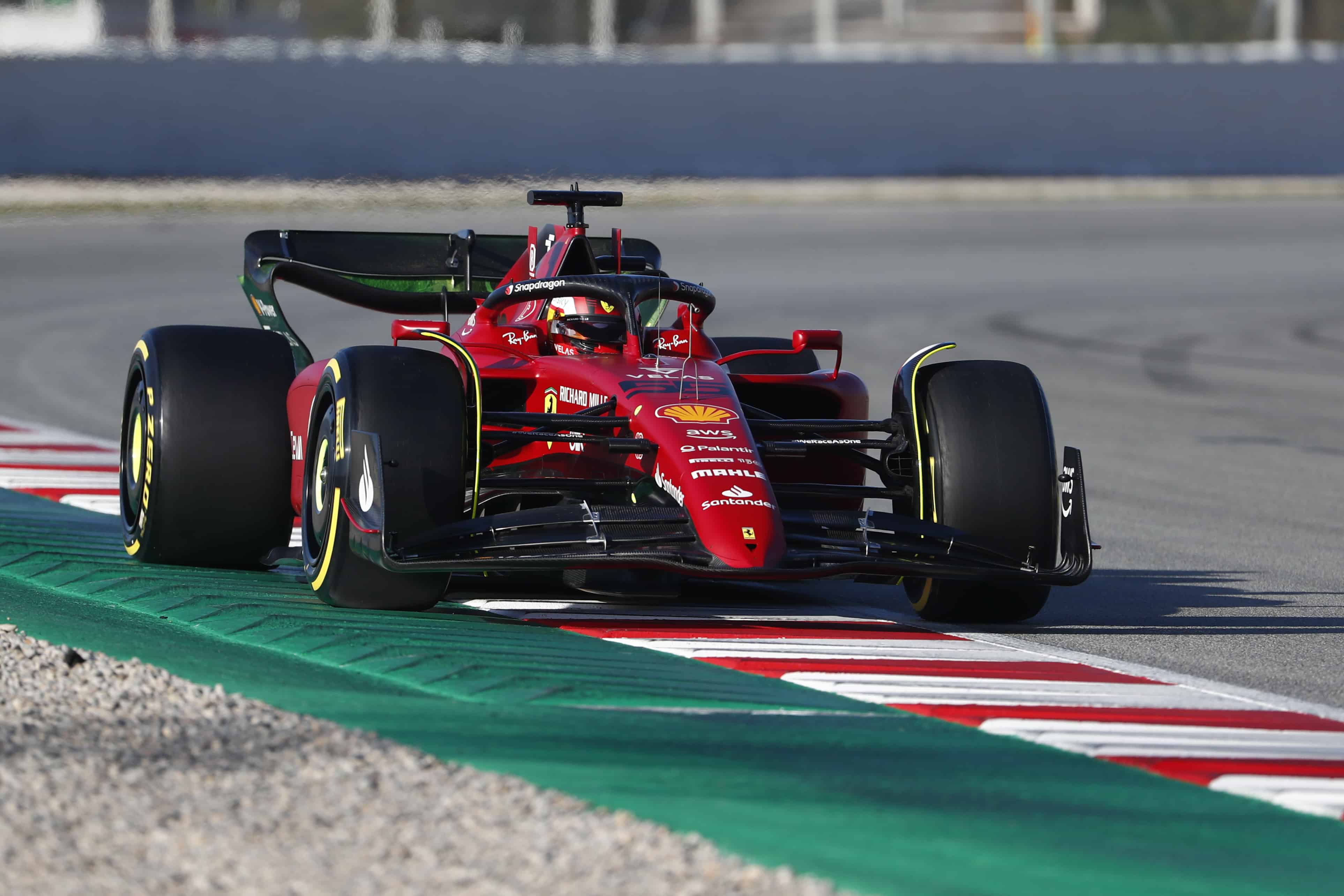 Carlos Sainz durante la sesción de entrenamientos de F1 el miércoles 23 de febrero en Montmeló/España.