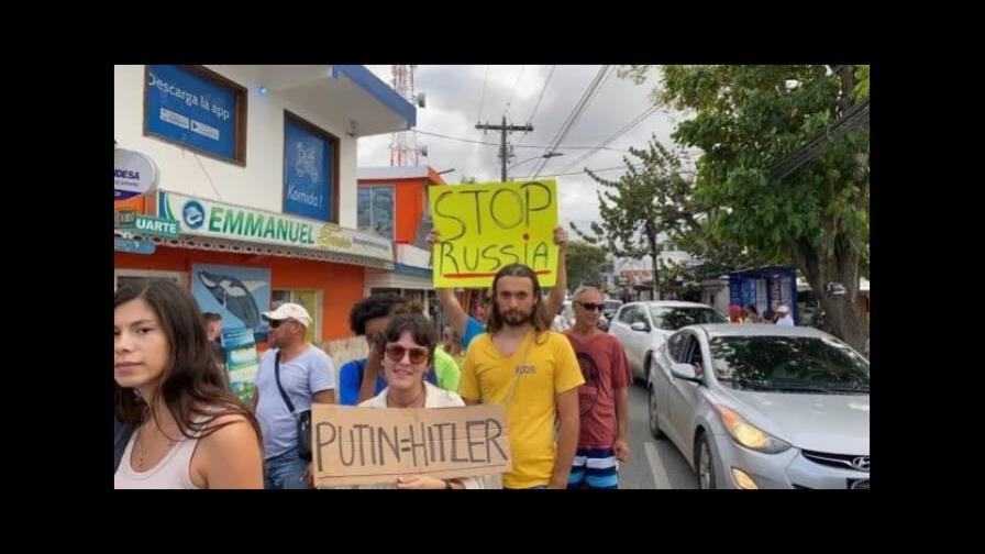 Ucranianos en Las Terrenas piden alto a los ataques de Rusia en su país