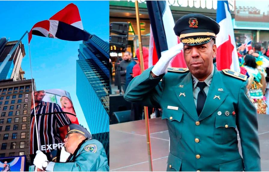 Izan la bandera dominicana por primera vez en Times Square