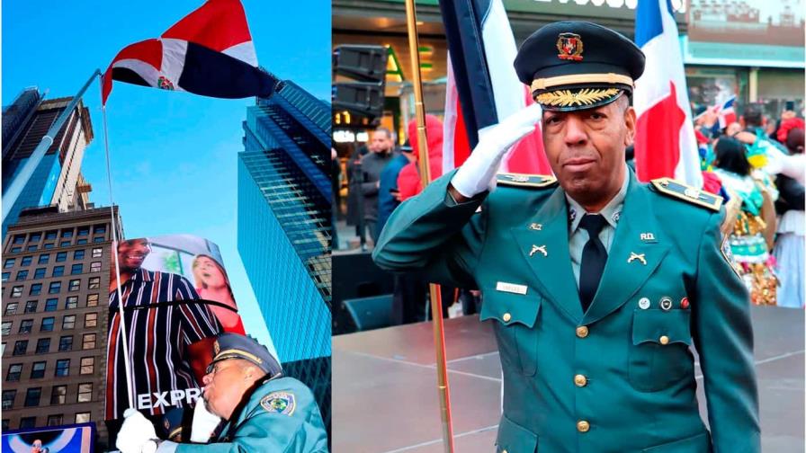 Izan la bandera dominicana por primera vez en Times Square