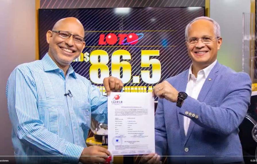 Hombre gana RD$86.5 millones en la loto