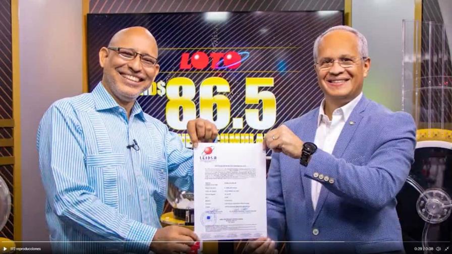 Hombre gana RD$86.5 millones en la loto