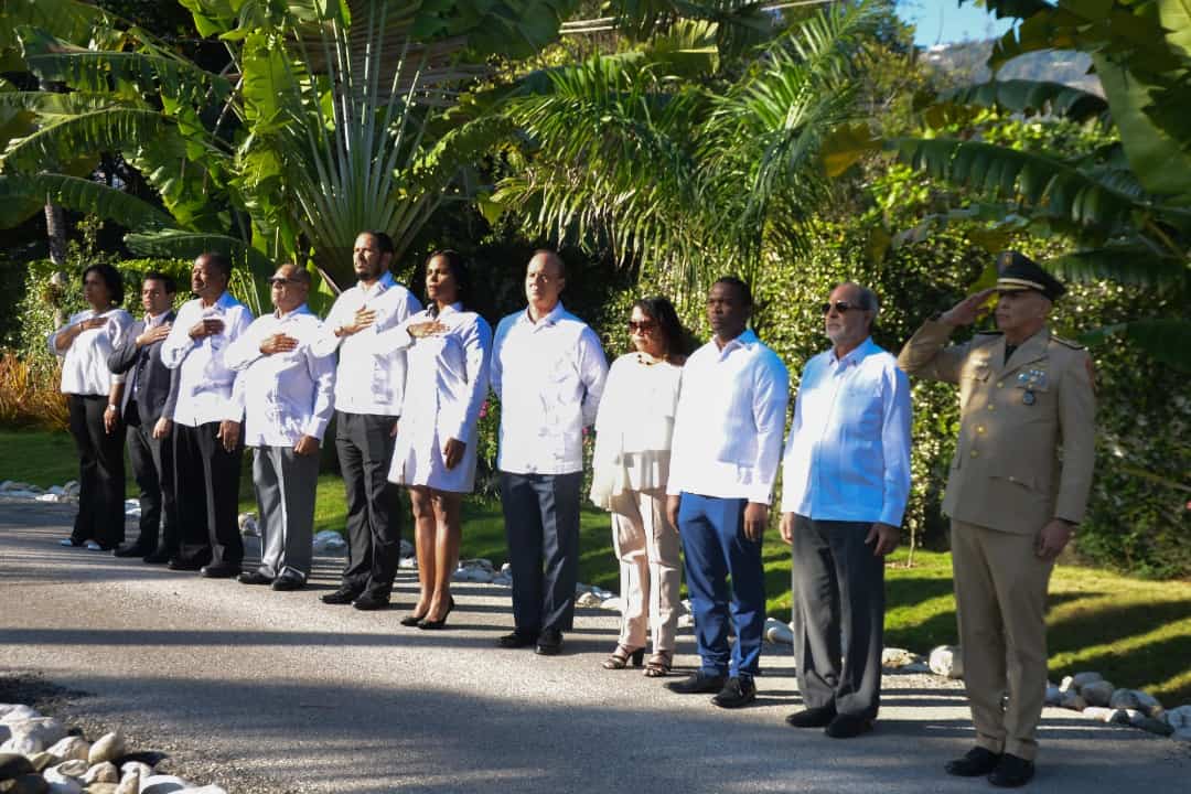 Miembros del cuerpo diplomático dominicano en Haití.