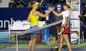 Ucraniana Svitolina juega y vence a rusa Potapova en México