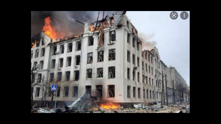 Dominicana atrapada en la guerra de Ucrania reporta ataque a edificio donde reside Dominicana atrapada en la guerra de Ucrania reporta ataque a edificio donde reside