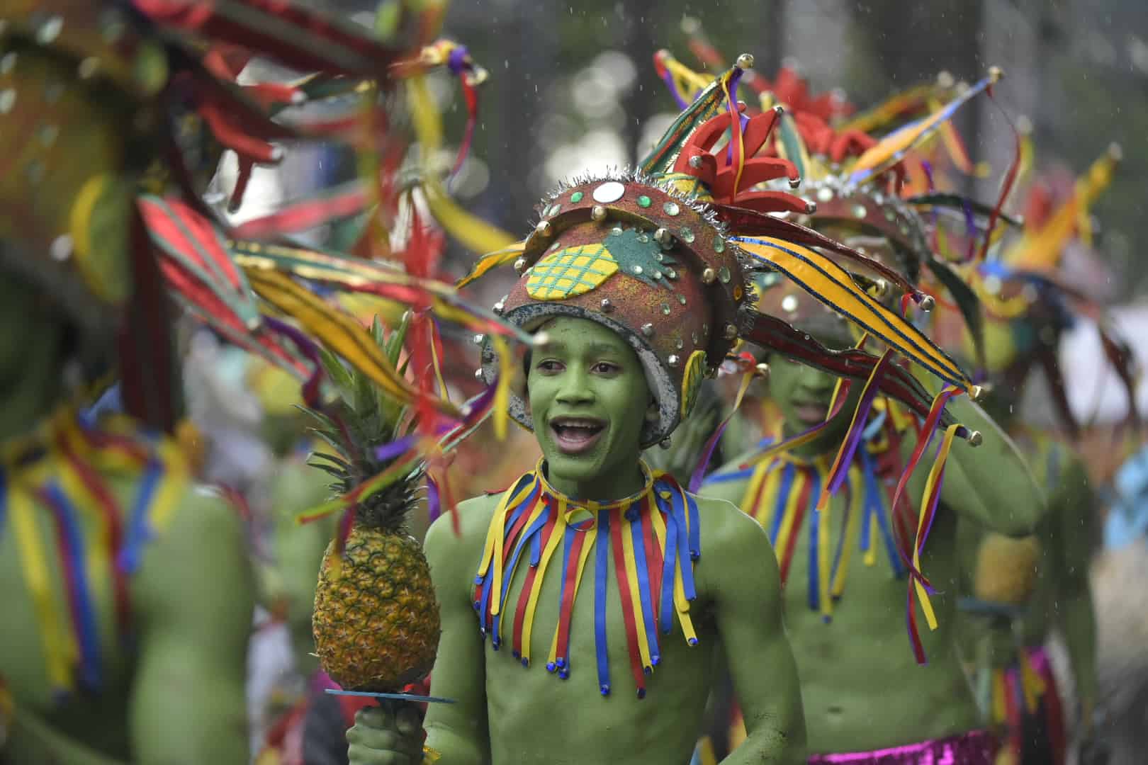 Los más jóvenes disfrutaron su participación en el desfile de carnaval.