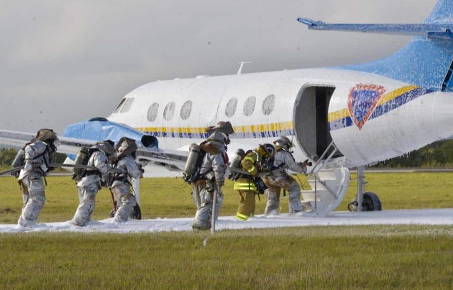 Realizan simulacro de accidente aéreo en Aeropuerto Internacional del Cibao