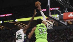 VÍDEOS | Con doble-doble del dominicano Towns los Timberwolves vencen a Bucks
