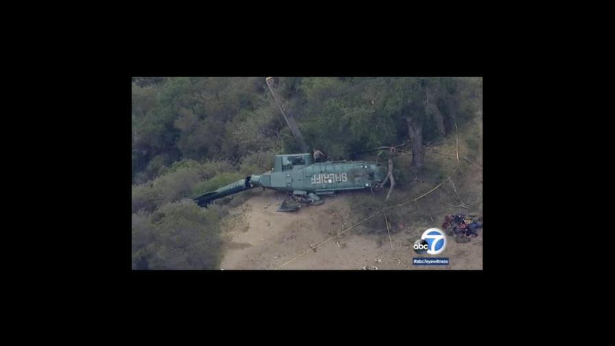 Investigan caída de helicóptero policial en California