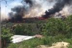 Fuego en el vertedero Rafey amanece bajo control Fuego en el vertedero Rafey amanece bajo control