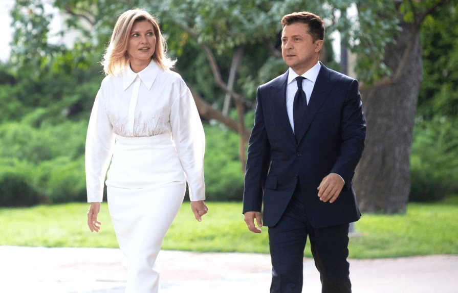 Olga Zelenska y su marido, el presidente de Ucrania