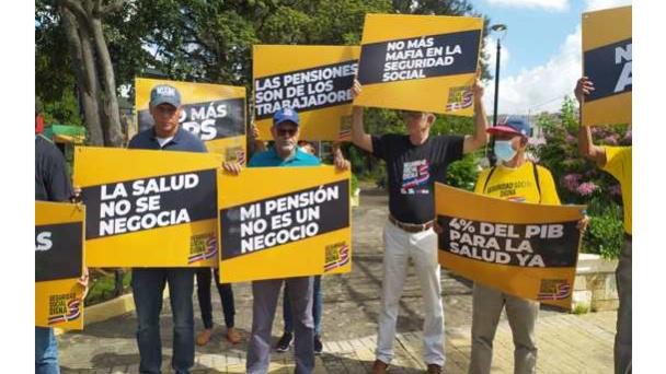 En Santiago realizan piquete por mejoras en la Seguridad Social