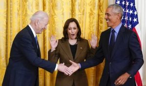 Harris har&aacute; campa&ntilde;a la semana pr&oacute;xima junto a Barack y Michelle Obama en estados clave