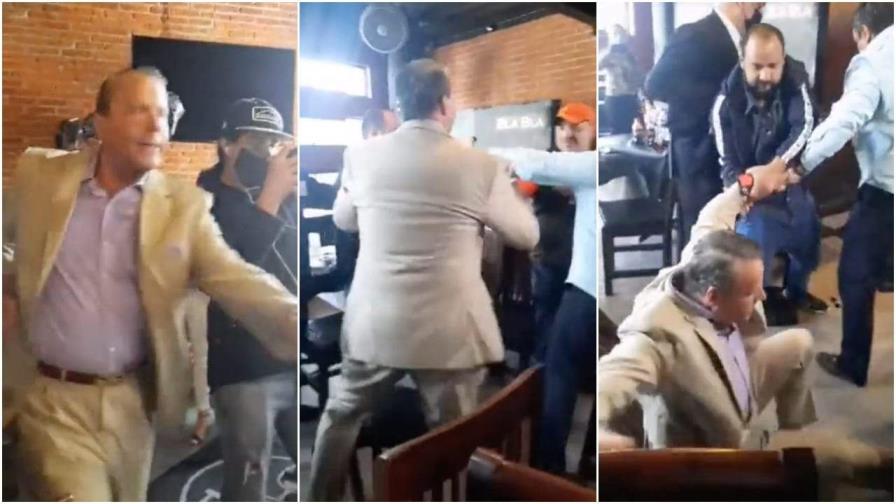 Video | Actor Alfredo Adame protagoniza pelea durante evento y vuelve a acabar en el suelo