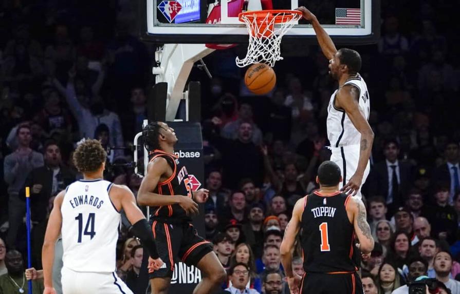Kevin Durant encabeza reacción y Nets vencen a Knicks