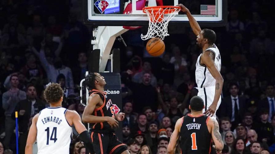 Kevin Durant encabeza reacción y Nets vencen a Knicks