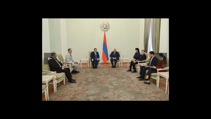 Hans Dannenberg presenta cartas credenciales al presidente de Armenia