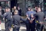 Momento en que la policía arresta a sospechoso de tiroteo en tren de NY