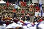 Simpatizantes chavistas salen a la calle para recordar el golpe de Estado contra el expresidente Hugo Chávez