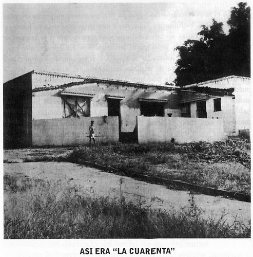 Camino de entrada a la carcel de La 40.